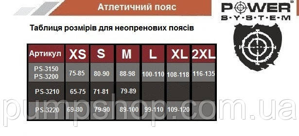 Пояс неопреновий атлетичний Power System Power Neoprene PS-3200 XL, фото 4