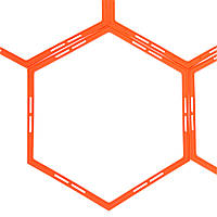 Тренировочная напольная сетка гексагональная Agility Grid Zelart C-1412 цвет оранжевый ht
