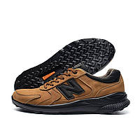 Мужские кожаные кроссовки New Balance рыжие