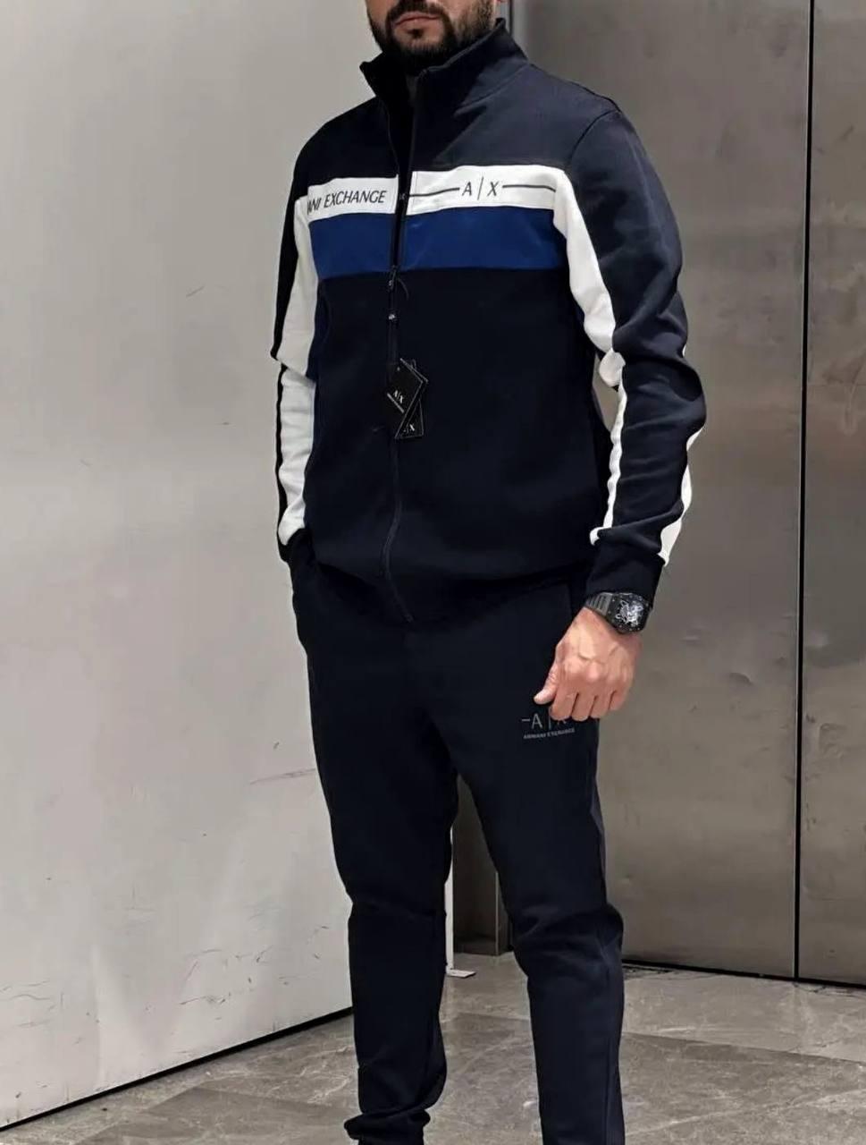 Чоловічий спортивний костюм ARMANI D11922 чорний S, XXL, фото 1