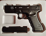 Пістолет Глок 17 металевий Glock 17 з глушником C.15A+, фото 3