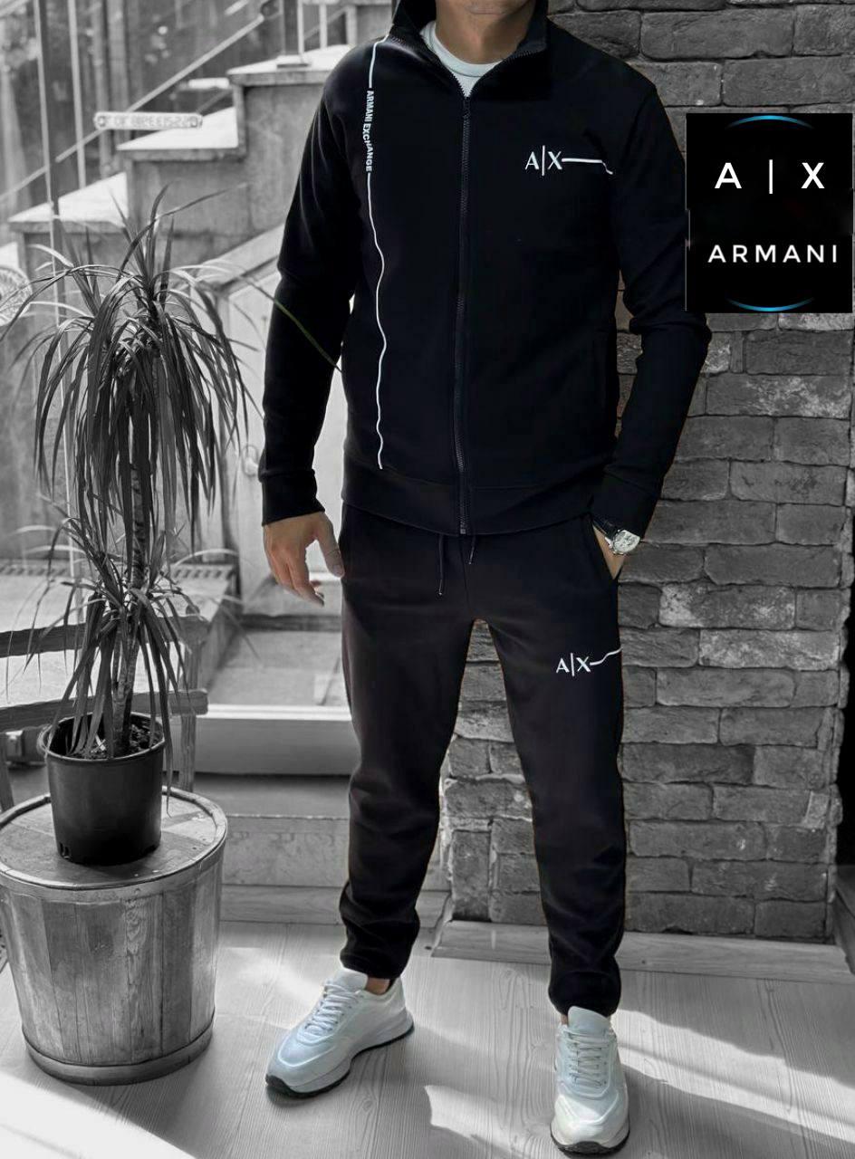 Чоловічий спортивний костюм ARMANI D11921 чорний S, фото 1