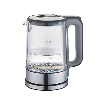 Електрочайник 1,7л 2200W скло (диск) сірий MR-053-GREY Maestro