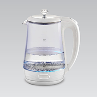 Електрочайник 1,7л 1850-2200W скло (диск) білий MR-052-WHITE Maestro, фото 3