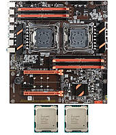 Комплект на 2 процесори Intel Xeon E5 267З v4 (2х20 ядер) Atermiter X99 Dual LGA 2011 ZX-DU99D4 V1.31 Б/В