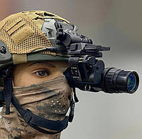 Военный Монокуляр прибор с ночным видением PVS-18 1х32 с креплением FMA L4G24 на шлем + подсумок