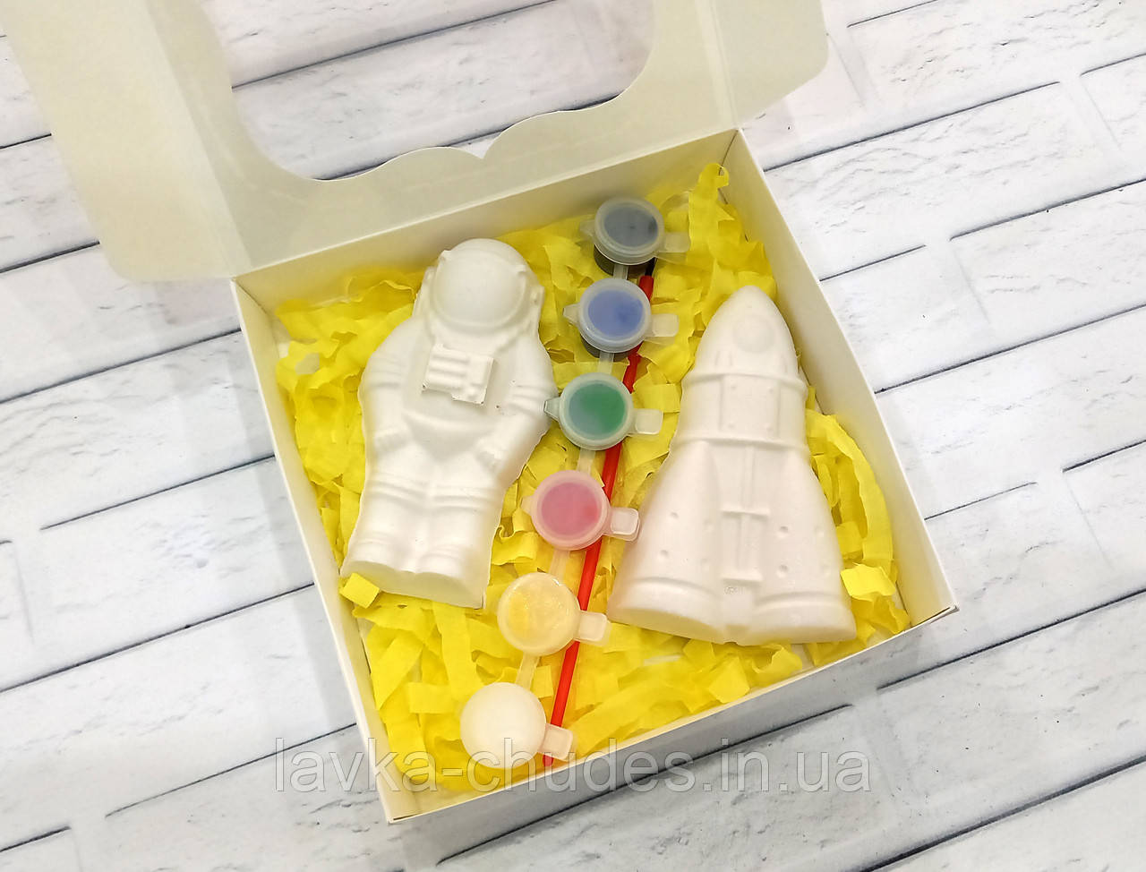 Набір гіпсових фігурок з фарбами, набір для творчості, фото 1