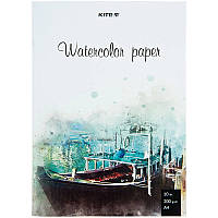 Папір для акварелі Kite А4 10 аркушів 200г/м3 (K23-267)