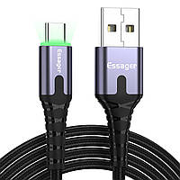 Зарядный кабель с подсветкой ESSAGER USB Type-C 3A 2метра KS, код: 8382000