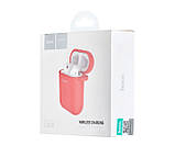 Бездротовий зарядний пристрій для навушників AirPods — Hoco CW22 Wireless charging case червоне, фото 4