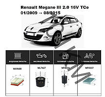 Комплект фільтрів Renault Megane III 2.0 16V TCe (2009-2015) WIX