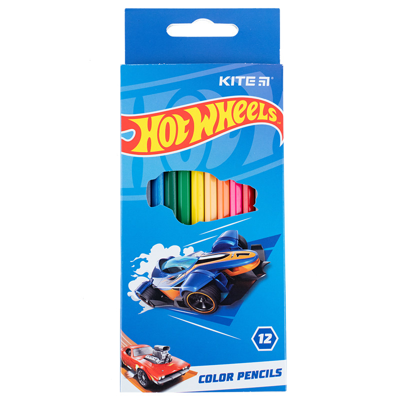 Олівці кольорові Kite Hot Wheels 12 кольорів (HW23-051)