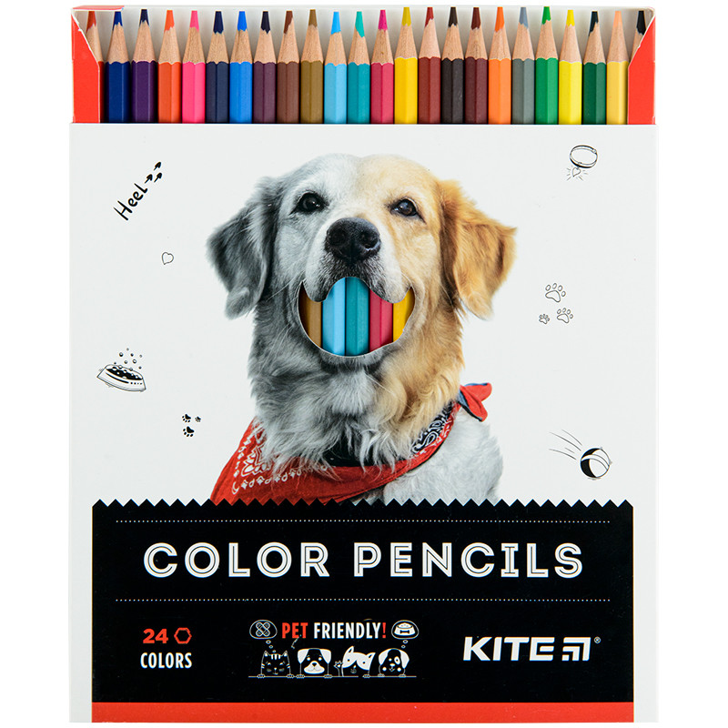 Олівці кольорові Kite Dogs 24 кольори (K22-055-1)
