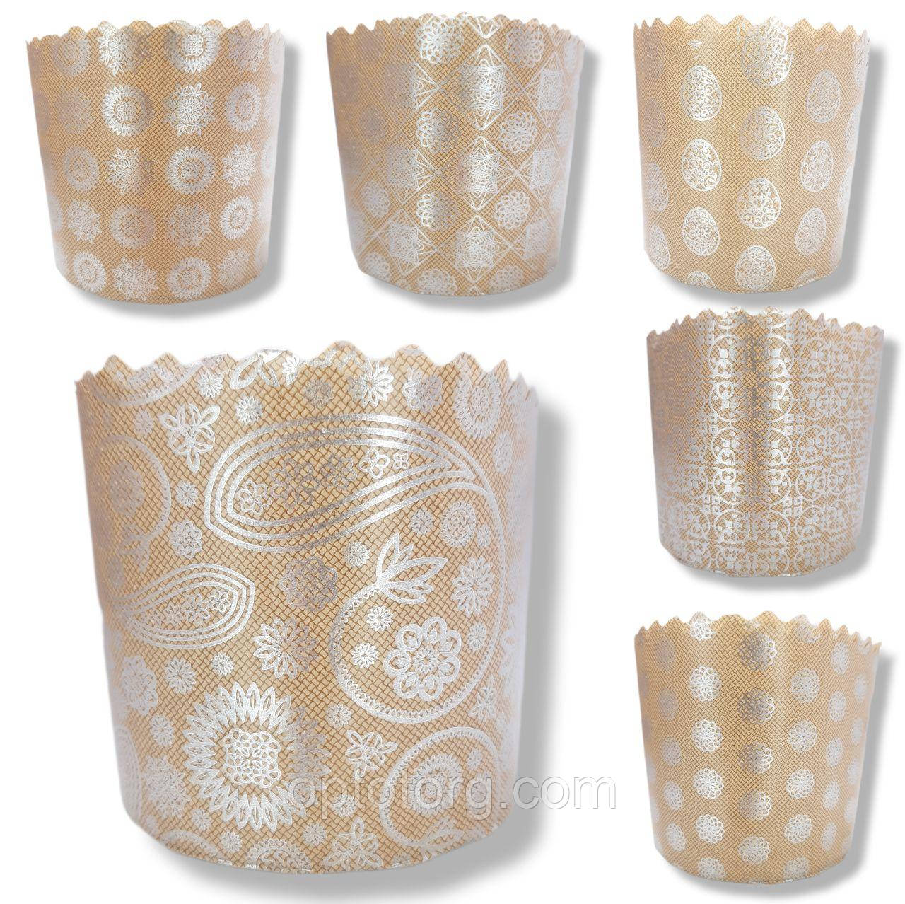 Паперові форми для випічки світло-коричневі 90*85 мікс, фото 1