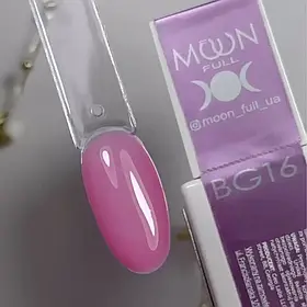 Рідкий гель Moon Full Liquid Builder Gel BG16 для зміцнення та моделювання м'який фіолетово-рожевий 15 мл