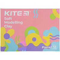 Пластилін восковий Kite Fantasy Pastel 240 г 12 кольорів (K22-1086-2P)