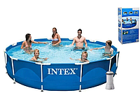 Intex Бассейн каркасный 28212 NP фильтр/насос сеть 220-240 В, 366х76см, 6503л