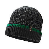 Водонепроникна зимова шапка Dexshell Cuffed Beanie розмір S/M (56-58 см) Чорна із зеленою смугою
