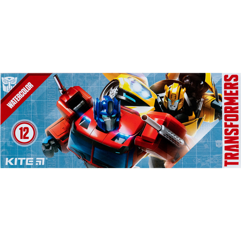 Фарби акварельні Kite Transformers 12 кольорів (TF23-041)