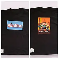 Детская футболка на мальчика Роблокс и Майнкрафт 110-116; 116-122;122-134; 134-146 см