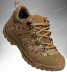 Тактичні демісезонні кросівки на мембрані / військове міжсезонне взуття зі шкіри TELEMARK GTX Lo (coyote)