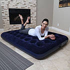 Матрац надувний двомісний Avenli Flocked Air Bed Twin 191х99х22 см Синій, фото 2