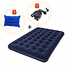 Матрац надувний двомісний Avenli Flocked Air Bed Twin 191х99х22 см Синій, фото 5