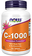 C-1000 Now Foods, Вітамін C із шипшиною та біофлавоноїдами, With Rose Hips and Bioflavonoids, 100 таблеток