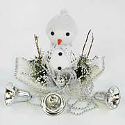 Декоративна новорічна підвіска C 30560 (80) Сніговик