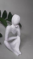 Гипсовая статуэтка "Ожидание Достатка" в стиле минимализм белая