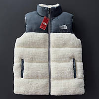 Жилет The North Face смарагдовий овчина .Хит!
