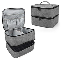 Сумка органайзер для майстрів манікюру для зберігання манікюрного приладдя Сіра (код: H049S)