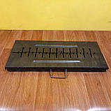 Розбірний мангал-чемодан 12 шампурів двоярусний 2мм. Розкладний мангал зі знімними ніжками від виробника., фото 2