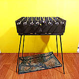 Мангал-чемодан 3мм з чохлом і шампурами. Розкладний мангал на 8 шампурів зі знімними ніжками., фото 10