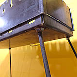 Складний 3мм мангал-валіза з чохлом на 10 шомпурів. Мангал на 10 шампурів розкладний двоярусний., фото 10
