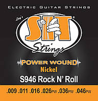 Струны для электрогитары SIT SITS946 Rock-N-Roll Power Wound Nickel Electric Guitar Strings 9 BS, код: 6556302