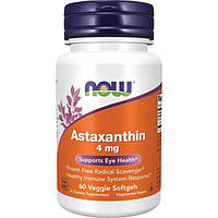Астаксантин, Now Foods, Astaxanthin, 4 mg, 60 капсул