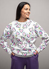 Світшот жіночий 341498 S Fashion Білий, 8298922 — 616