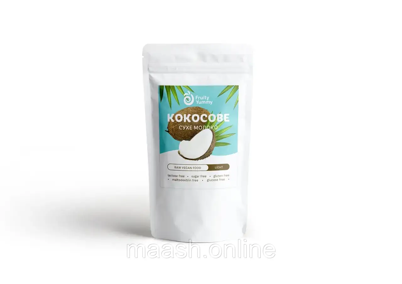 Кокосове молоко сухе нежирне Fruity Yummy, 250 г