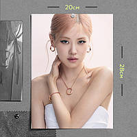 "Розе / Пак Чхэ Ён (Блэк Пинк / Blackpink)" плакат (постер) размером А4 (20х28см)