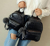 Женский рюкзак с меховым брелком (0573)
