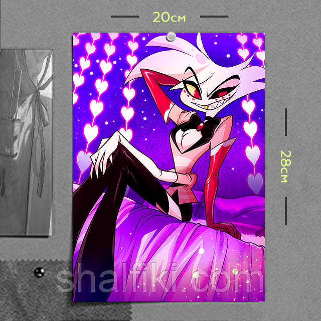 "Енджел Даст (Готель Газбін / Hazbin hotel)" плакат (постер) розміром А4 (20х28см), фото 1