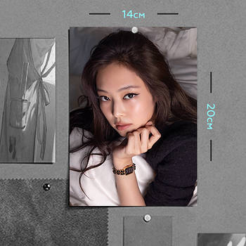 "Дженні / Кім Дженні (Блек Пінк / Blackpink)" плакат (постер) розміром А5 (14х20см)