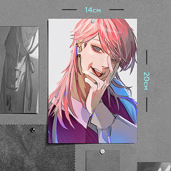 "Харучіо Санзу (Токійські месники / Tokyo revengers)" плакат (постер) розміром А5 (14х20см)