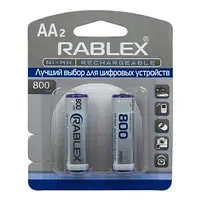 Батарейка акумулятор Rablex АА 800 mAh 2 шт 1.2 В