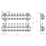 Колектор Icma 1" 10 виходів, з витратами NoK013, фото 2