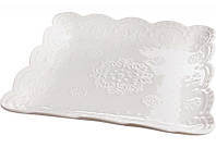 Набор тарелок 2 штуки White Lace 25x25см квадратные DP218714 BonaDi BS, код: 8383734