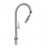 Змішувач для кухні Qtap Lenicka з висувним виливом QTLEN9138103UN Brushed Nickel PVD, фото 3