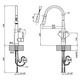 Змішувач для кухні Qtap Evicka з висувним виливом QTEVI9135103UC Chrome, фото 2