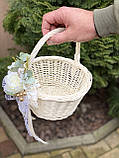 Корзина дитяча з білої лози Арт:2085, фото 3